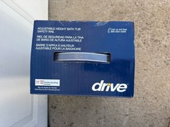Drive RTL12036-ADJ Adjustable Clamp On Tub Safety Grab Handle Bar Shower Bathtub