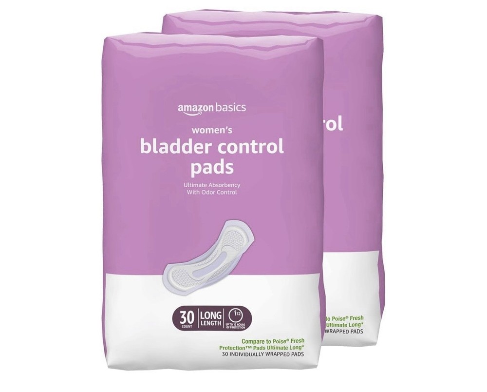 Amazon Basics Women Incontinence Bladder Control Pads 60 Ct Long Length Ultimate