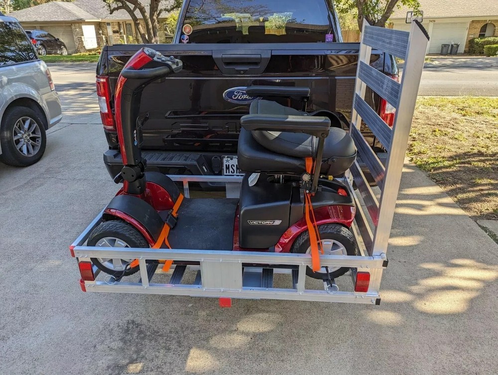 500LBS Wheelchair Mobility Scooter Carrier Ramp Hitch Medical Disability Ramp