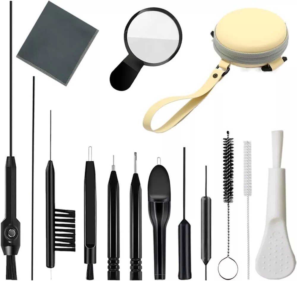 15PC Hearing Aid Cleaning Kit Hearing Aid Cleaning Tools Hearing Aid Wax Brushes