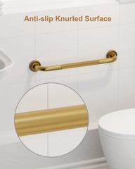 2 Pack 20 Inch Bronze Shower Grab Bar Gold, Antique Brass Bathroom Grab Bar w…