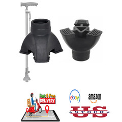 Non-Slip Rubber End Tips for Walking Canes Sticks and Crutches Self-Standing