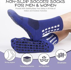 Set Calcetines Medias Antideslizantes Para Futbol Yoga Ejercicio Hombre Mujer