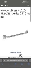 Newport Brass (Polished Chrome) 24 Inch Grab Bar
