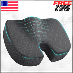 Memory Foam Seat Cushion Sitting Chair Pillow Office Car Airplane Coccyx Relief