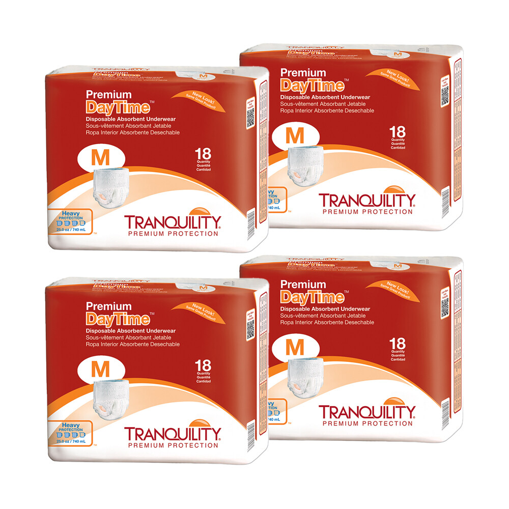 Tranquility Premium DayTime Adult Pull On Underwear Med, 34-48in, 72/Case