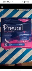 Prevail Daily Pads Moderate Absorbency 20 Count Bladder Leak Protection