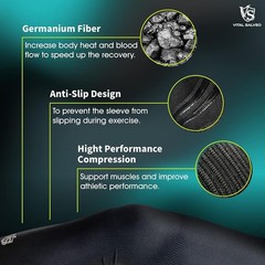 Vital Salveo -Germanium Recovery Compression Sports Full Leg Sleeve Length Th…