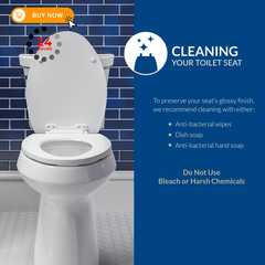 Bemis 400TTA Economy Durable Wood Toilet Seat, Made in USA, ROUND, White