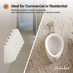 Hanikes UR-480 Round High-Efficiency Urinal, 0.125 GPF, Top Spud, White