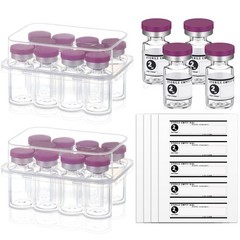 Threlaco 20 Pcs 2ml Sealed Sterile Empty Vials with Self Healing Injection Po…