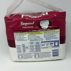 Vintage Depend Fitted Briefs 18 Diapers Large 1996 USA Leakage Barrier 90s NOS