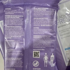 5 Packages Medline ReadyBath Fresh Bathing Cloth Fragrance Free 8/PKG 8×8 in.
