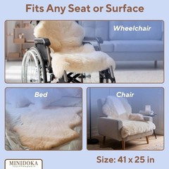 Large Medical Sheepskin 25″x41″ – Bedsores, Breathable, Oeko-Tex Certified
