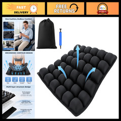 Portable Inflatable Seat Cushion for Travel | Adjustable Air Cushion for Flights