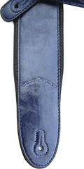 Walker & Williams G-25 Handmade Navy Blue Guitar Strap with Padded Glove Leather