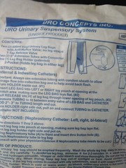 URO BAG PANT Urinary Leg Bag Holder Underwear 42″W XL w-2 Leg Bag NEW SEALED NR!