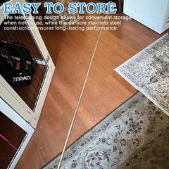 2 Pack Telescoping Wire Reacher Pole, 7.8–38 in, Chain Stop Ring