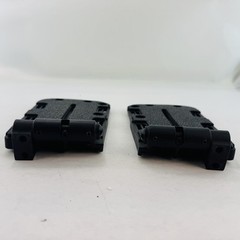 Power Wheelchair Footrest Mount Adapter Plates Pair Hinged Slotted Foot Rest