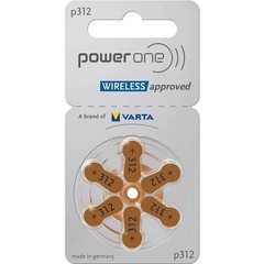 Varta Power One 312 PR41 Zinc Air Hearing Aid Batteries 1.45V