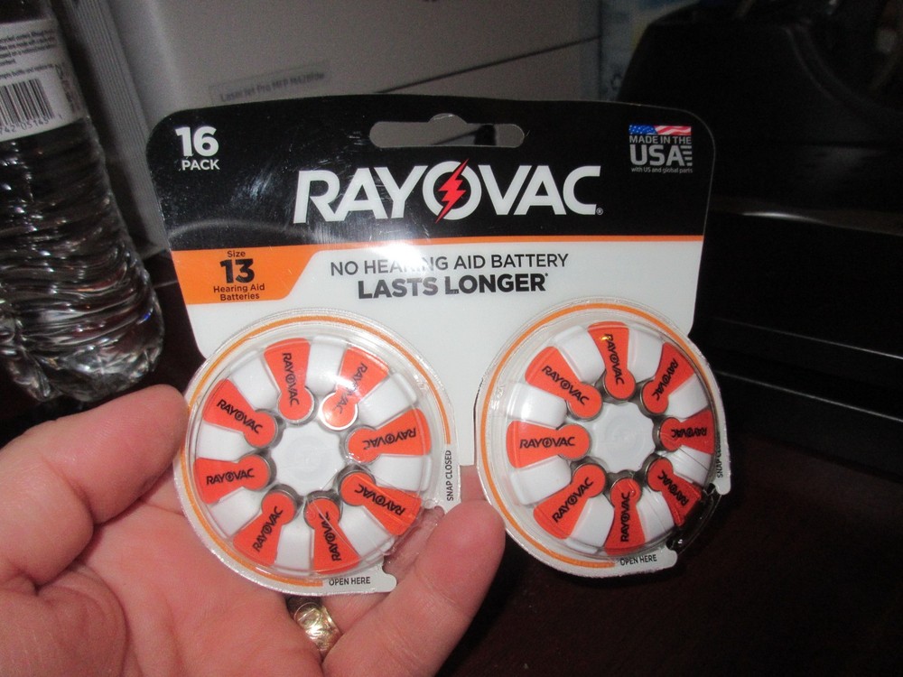 16 pack Hearing Aid Batteries Rayovac Size 13 Best BEFORE 12/31/2026