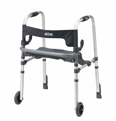 Clever-Lite Dual Release Folding Walker Fixed Height LS 300lbs 29.5-39In, 1 Each