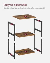 Vasagle Side Table Small End Table Tall Nightstand For Living Room Bedroom