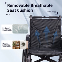 Foldable 37lb Wheelchair Aluminium Multi-functional Manual Medical Transport FDA