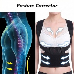 Adjustable Posture Corrector Low Back Support Shoulder Brace Belt For Men Women