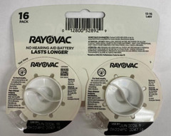 RAYOVAC 16 PACK NO HEARING AID BATTERY SIZE 13 NEW IN PACKAGE EXP 6/26