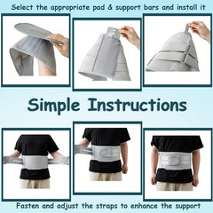King Mills Plus Size Back Brace for Lower Back Pain, Breathable Obese Belly S…