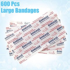 Sinmoe 600 Pcs Large Bandages Bulk Big Flexible Adhesive Wound Care…