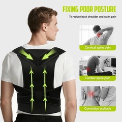 Shoulder & Full Back Brace Posture Corrector for Women/Men for Back Pain Relief