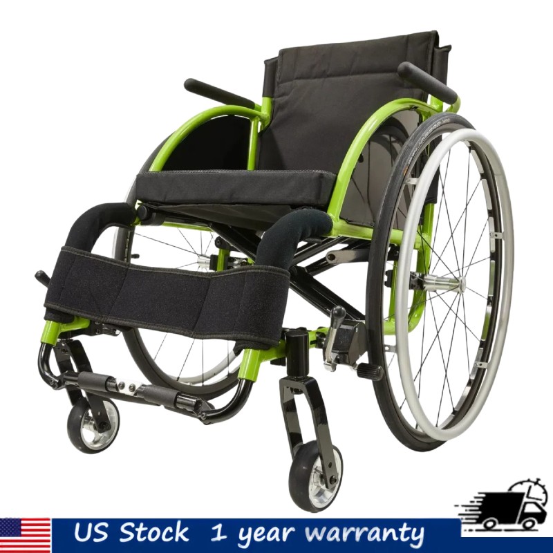 Aluminum Foldable Lightweight 24lb Manual Wheelchair Adult Sport Wheelchair FDA
