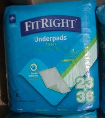 FitRight Comfortable Unisex Underpads 23″x36″ XL Pads Kids Adults Pets – 15 Pads