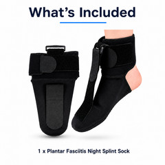 Plantar Fasciitis Night Splint Sock Adjustable Foot Brace Heel Pain Relief