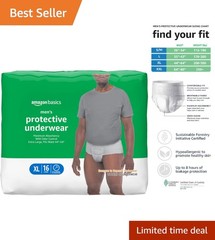 Maximum Absorbency Men’s Incontinence Underwear with Leak & Odor Control