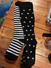 2 Pair 3xl Bamboo Compression Socks Black Prints
