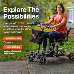 SuperHandy Passport Pro Mobility Scooter – Foldable Aluminum Frame, 4 Wheels
