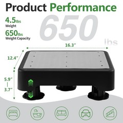Adjustable Step Stool for Adults & Seniors, 650LBS Heavy Duty Bed Step for Hi…