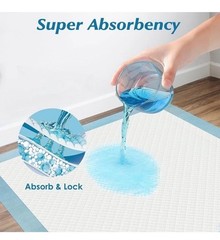 50 Count 30” X 36” Super Absorbency Disposable Underpads, Leakproof Quick Drying