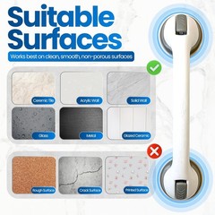 16.5“ Suction Cup Grab Bar – Ultimate Safety Handle for Bathtubs & Showers