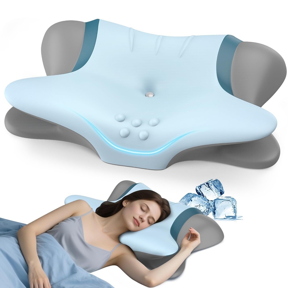 Cervical Neck Pillow for Pain Relief – Ergonomic Side Sleeper Pillow for Neck…