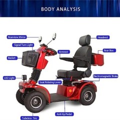 4 Wheels Mobility Scooter 500W Single-Handed Operation for deannjoli0