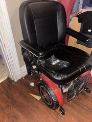 Red-Black chair holds up to 300 lbs, has an 18.6mile range.in & outdoor, comfy!