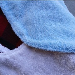 Handmade Adult Bib flannel terry cloth single patch hook-loop closure 34″x19.5″