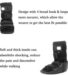 Jewlri Air Walking Boot Fracture Boot Protection Fits Left or Right Foot Black M
