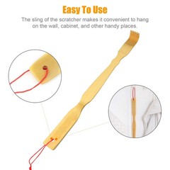 3pcs Bamboo Back Scratcher – Long Handle Wooden Itch Reliever for Adults & Elder