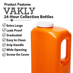 Portable Large Male Urinal with Leak Proof Screw Cap Lid