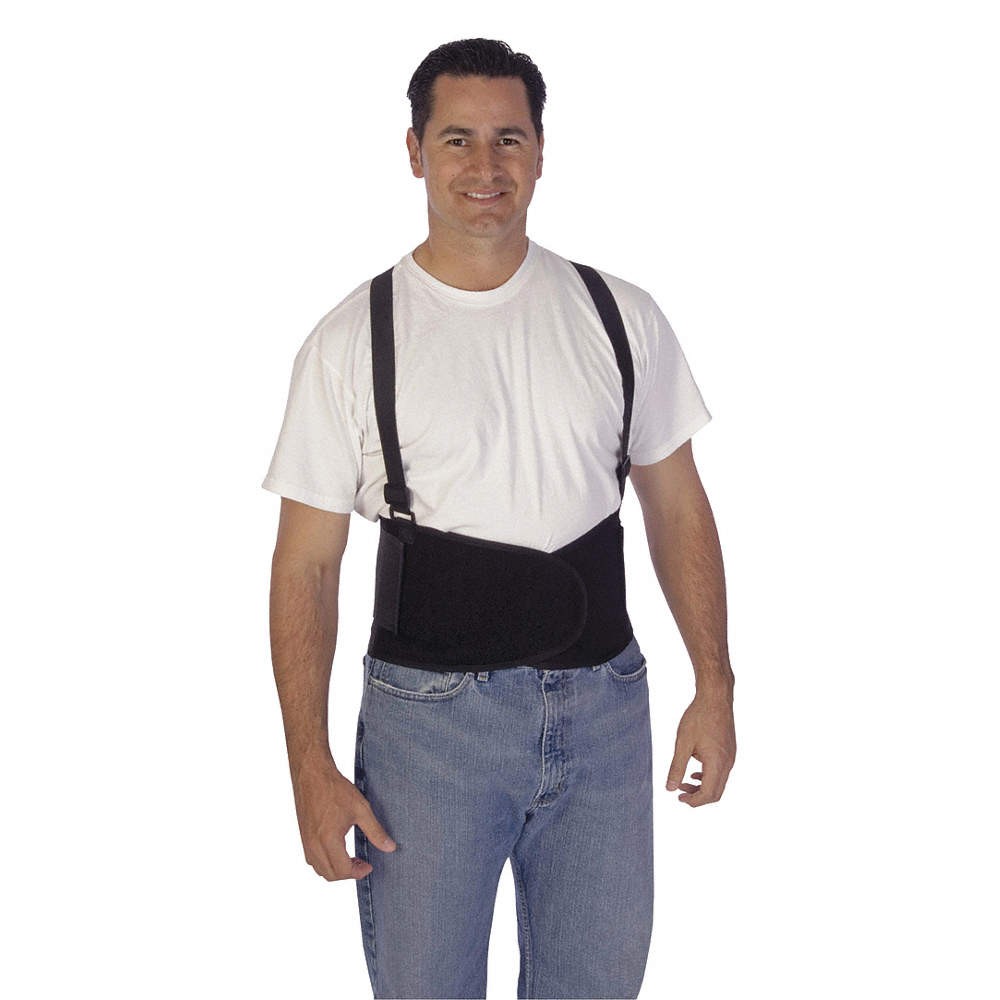 GRAINGER APPROVED 1909-2X Back Support,Black,Nylon,2XL 34CL65